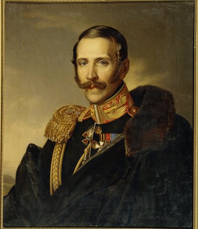 セルジュ・グリゴリエヴィチ・ストロゴノフ (ストロゴノフまたはストロガノフ) (1794-1882)、モスクワ総督の肖像。 （セルゲイ・グリゴリエヴィッチ・ストロガノフ、モスクワ総督の肖像）。 匿名の絵画、キャンバスに油彩 作： Unknown artist