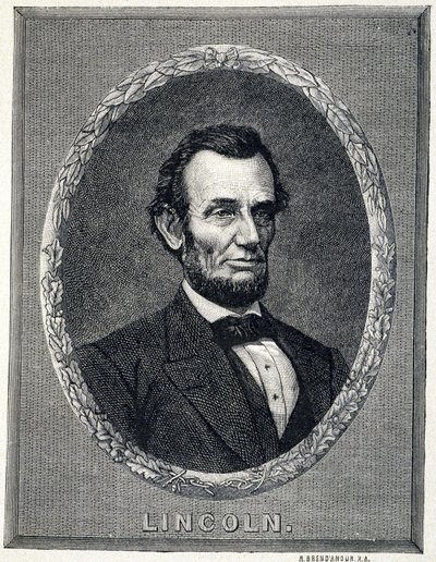 アメリカ合衆国大統領エイブラハム・リンカーン（1809年〜1865年）の肖像 作： Unknown artist