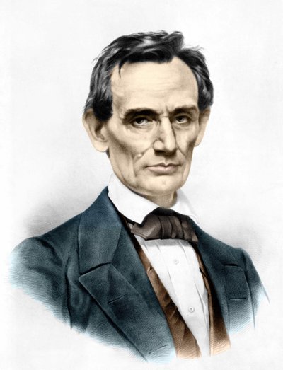 エイブラハム・リンカーン（1809-1865）第16代アメリカ合衆国大統領の肖像。 作： Unknown artist
