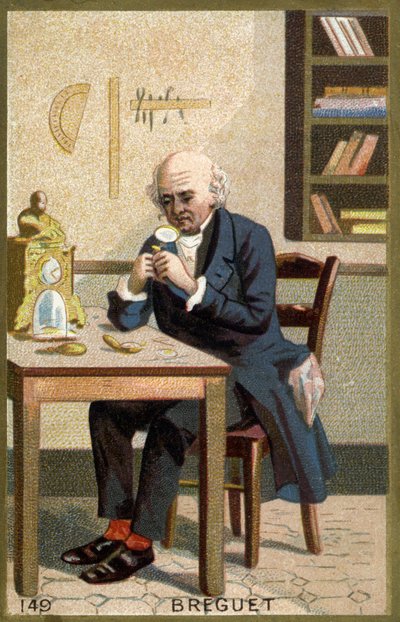 フランスの時計職人、アブラハム・ルイ・ブレゲ（1747-1823）の肖像。 作： Unknown artist