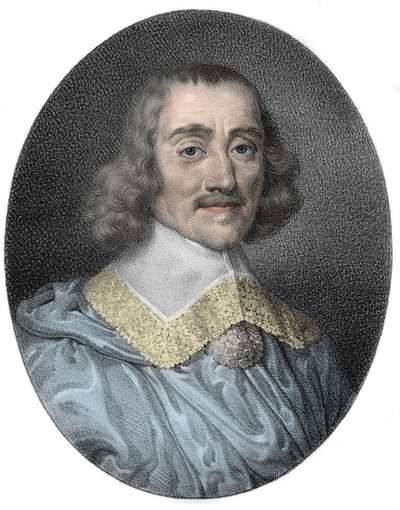 フランスのエスターネイ元帥（1599-1662）のファベールによるアブラハムの肖像（marechal de France） - エングレービング 作： Unknown artist