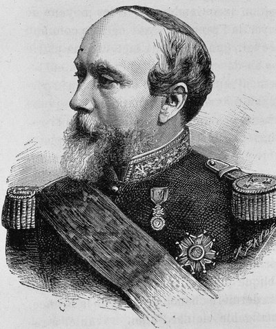 ポトアウ提督（1815-1882）の肖像。H.Martinの「Histoire de France」に掲載された19世紀末のエングレーヴィング。 作： Unknown artist