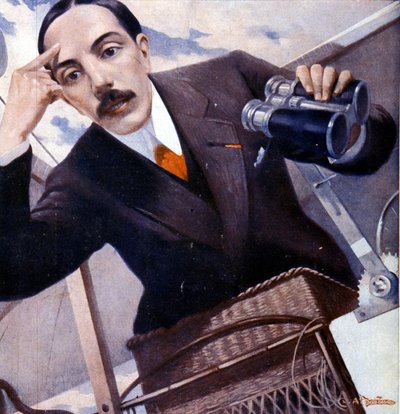 アルベルト・サントス・デュモン（1873〜1932）の肖像（ダミアンによるブラジルの航空技術者）。 作： Unknown artist