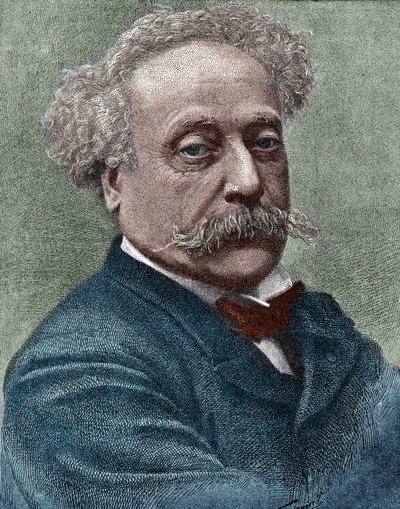 フランスの作家、アレクサンドル・デュマ・ジュニア（1824-1895）の肖像。 作： Unknown artist