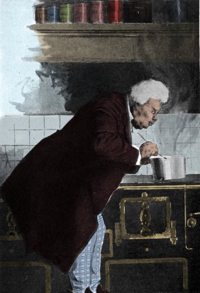 炉の中のアレクサンドル・デュマ（1802-1870）の肖像。 作： Unknown artist