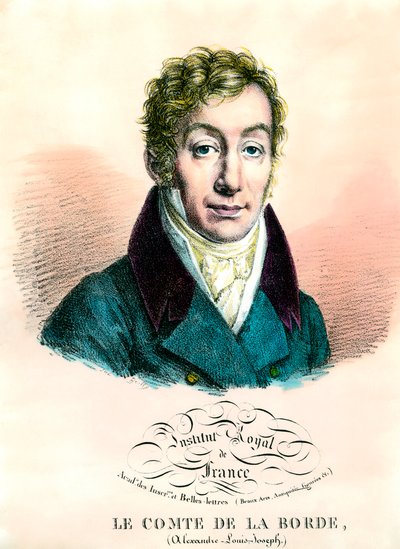 アレクサンドル・ルイ・ジョセフ（ラボラード伯爵）の肖像（1774-1842）フランスの考古学者・政治家。19世紀のエングレーヴィング 個人蔵 作： Unknown artist