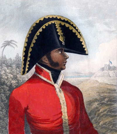 ハイチ共和国初代大統領Alexandre Sabes (1770-1818), dit Petionのポートレート 作： Unknown artist