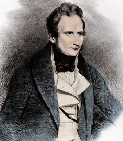 アルフレッド・ド・ヴィニーの肖像 - 詩人アルフレッド・ド・ヴィニー（1797-1863）の肖像-。 作： Unknown artist