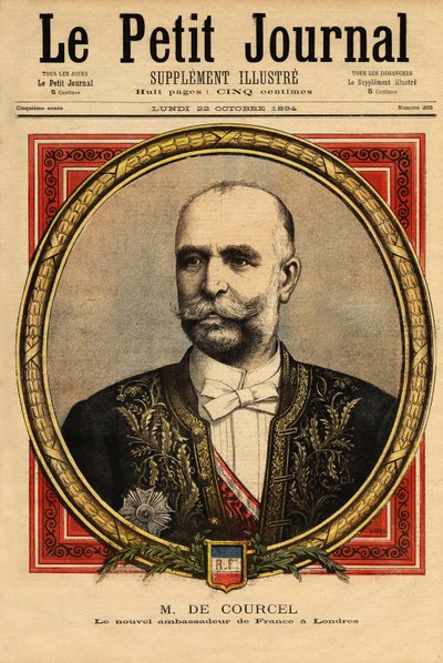 アルフォンス・ショドロン・ド・クールセル（1835-1919）の肖像 フランスの政治家、外交官としてドイツ（1881-1886）とイギリス（1894-1898）に駐在、パリ・オルレアン鉄道の理事長、道徳・哲学アカデミーの会員 作： Unknown artist