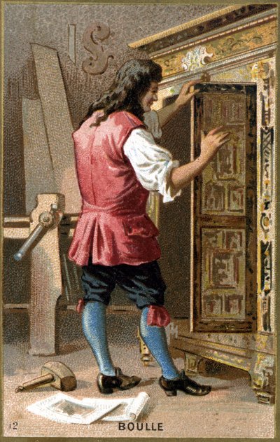 André Charles Boulle (1642 - 1732) フランスの家具職人の肖像。19世紀のクロモリトグラフ。 作： Unknown artist