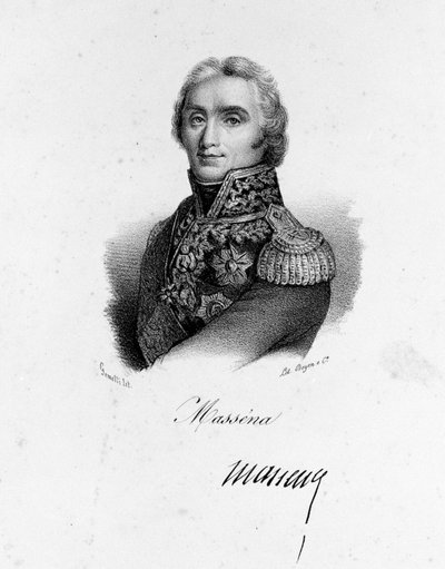フランスの元帥、アンドレ・マセナ（1756～1817）の肖像。 作： Unknown artist
