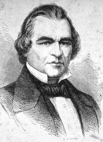 アンドリュー・ジョンソン（1808～1875年）の肖像 - 「The Contemporains」に掲載 - 19世紀後半、n.d. 作： Unknown artist