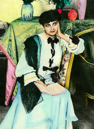 アンナ・マチュー・ド・ノアイユ(Anna de Noailles)(1876 - 1933)の手紙の女性の肖像。 作： Unknown artist