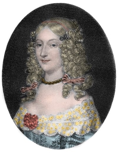 Anne-Genevieve de Bourbon-Conde (1619-79) Duchess of Longueville - Portrait of Anne Genevieve de Bourbon Conde (Anne-Genevieve de Bourbon-Conde), Duchess of Longueville (1619-1679) 19th century engraving 作： Unknown artist