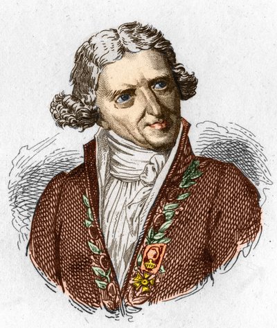 Antoine Augustin Parmentier (1737 - 1813)の肖像。1845年のエングレーヴィング。 作： Unknown artist