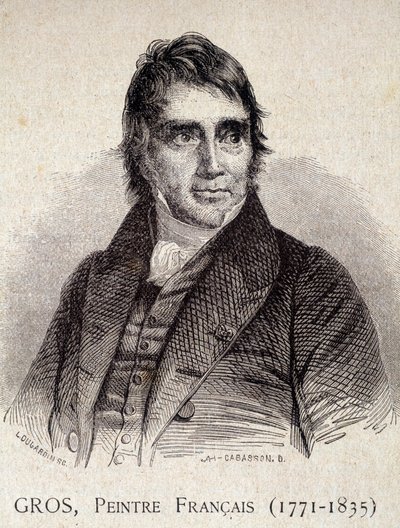 アントワーヌ・ジャン・グロ（フランスの画家、1771-1835）の肖像 - 「Les Contemporains」に掲載されたもの、n.d. 19世紀末 (エングレーヴィング) 作： Unknown artist