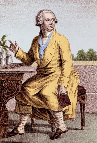 フランスの化学者、アントワーヌ・ローラン・ド・ラヴォアジエ（1743-1794）の肖像。 作： Unknown artist