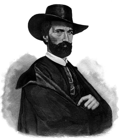 ベルギーの画家、アントワーヌ・ヴィエルツの肖像（1806-1865年） - エングレービング 作： Unknown artist
