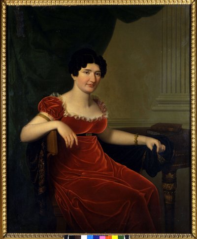 イタリアの詩人ウーゴ・フォスコロ（1778-1827）の最愛の女性、アントニエッタ・ファニャーニ・アレーゼ（1778-1847）の肖像。19世紀の絵画 作： Unknown artist
