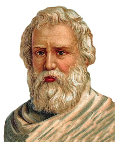 シラキュースのアルキメデスの肖像 - ギリシャの数学者、物理学者、技術者、発明家 - アルキメデス・デ・シラキュース - クロモリグラフィー 作： Unknown artist