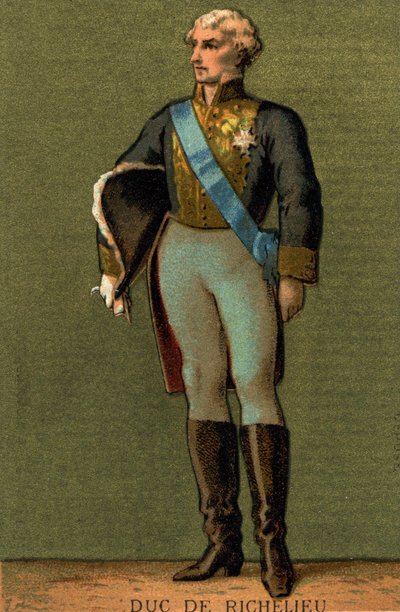 リシュリュー公爵アルマン・デュ・プレシ（1766-1822）の肖像 作： Unknown artist