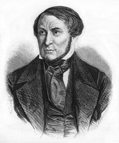 フランスの作家、オーギュスト・バルビエ（1805～1882年）の肖像。 作： Unknown artist