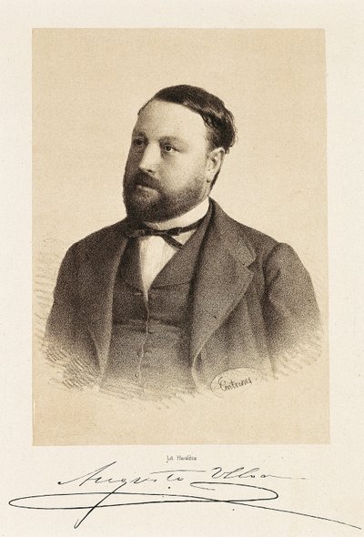 スペインの政治家Augusto ULLOA(1823-1879)の肖像。エングレーヴィング マドリード国立図書館 作： Unknown artist