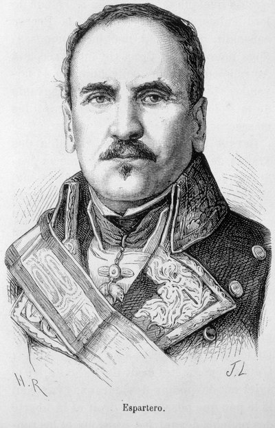 勝利の公爵、将軍、スペインの政治家であるバルドメロ・エスパルテロの肖像（1793年～1879年 作： Unknown artist