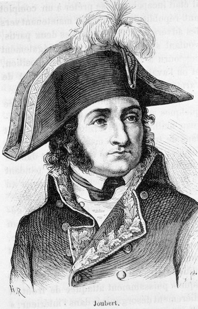 ノーヴィの戦いで戦死したフランスの将軍、バルテルミー・カトリーヌ・ジュベール（1769-1799）の肖像。 作： Unknown artist