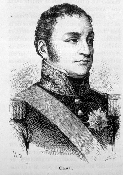 ベルトラン・クラウゼル（またはクラウゼル）（1772年〜1842年）の肖像。19世紀末、H.Martinの「Histoire de France」に掲載された版画。 作： Unknown artist