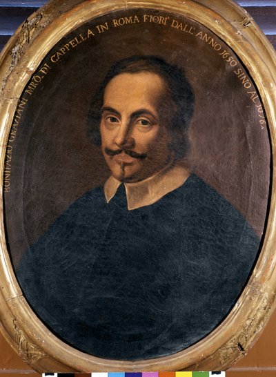 イタリアの作曲家、ボニファツィオ・グラツィアーニ（1604/1605-1664）の肖像。 作： Unknown artist