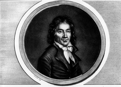 パリの代官、カミーユ・デムーラン（1760-1794）の肖像。フランス革命の歴史的絵画全集（全3巻）」に掲載されたエングレーヴィング。1804. 作： Unknown artist