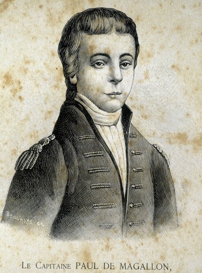 ポール・ド・マガロン大尉（1784年～1859年）の肖像 - 「Les Contemporains」に掲載、19世紀後半。 作： Unknown artist