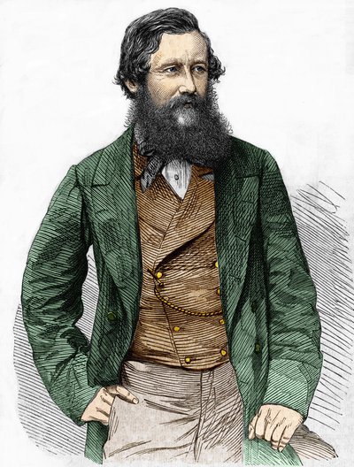 イギリスの探検家、キャプテン・スペイク（1827～1864）の肖像。 作： Unknown artist