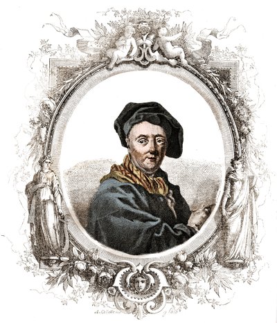 カルル・ファン・ロー（1705-1765）の肖像 フランスの画家。 作： Unknown artist