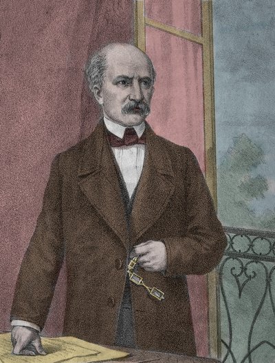 イタリアの愛国者、哲学者カルロ・カッタネオ（1801-1869）の肖像 - 愛国者、哲学者、政治思想家カルロ・カッタネオ（1801-1869）の肖像 作： Unknown artist