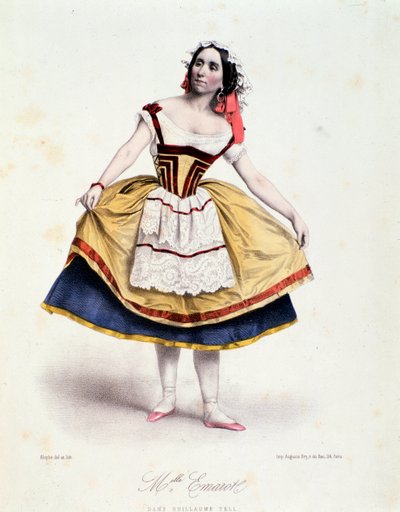 ジョアッキーノ・ロッシーニのバレエ「ギョーム・テル」におけるセレスティーヌ・エマロットの肖像、1858年頃 作： Unknown artist