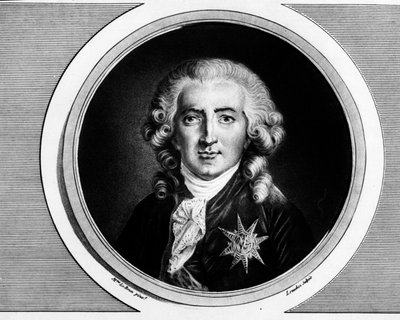 Charles Alexandre de Calonne (1734-1802)の肖像。フランス革命の歴史的絵画全集（全3巻）」に掲載されているエングレーヴィング。1804. 作： Unknown artist