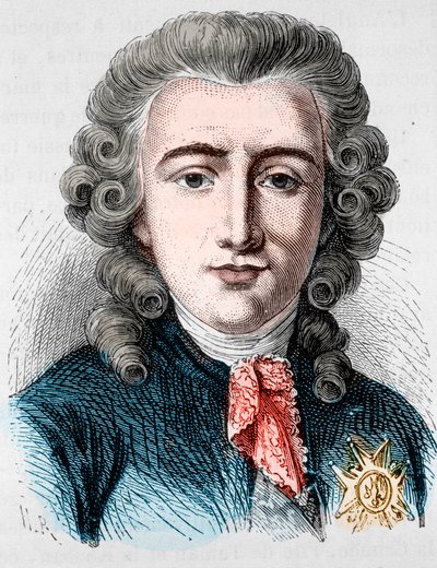 フランスの政治家Charles Alexandre de Calonne (1734 -1802)の肖像 - Henri Martinの「L