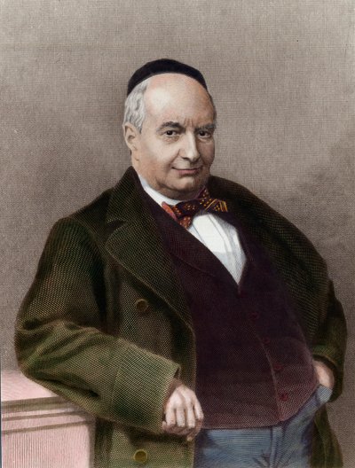 Charles Auguste Sainte Beuve (1804-1869), フランスの作家の肖像。19世紀のエングレーヴィング。個人蔵。 作： Unknown artist
