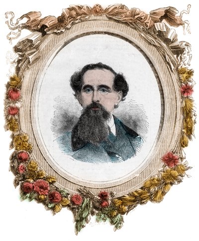 チャールズ・ディケンズの肖像（1812-1870）イギリスの小説家、エングレービング 作： Unknown artist