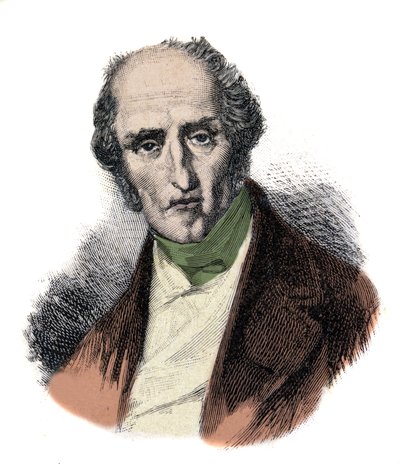 フランスの社会主義理論家、シャルル・フーリエ（1772 - 1837）の肖像。19世紀のエングレーヴィング。 作： Unknown artist
