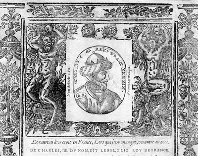 1322年から1328年までフランス王であったシャルル4世・ルベルの肖像。 作： Unknown artist