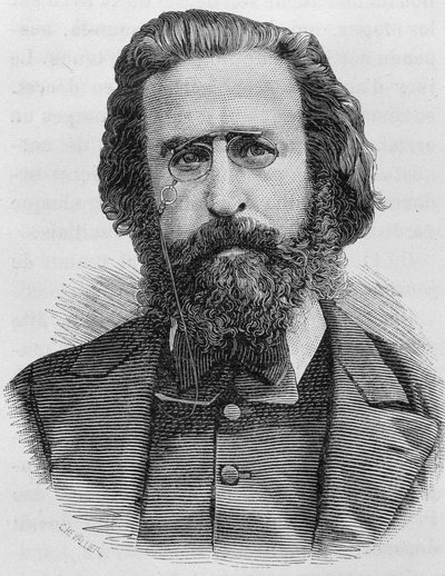シャルル・テオフィル・フェレ（1845 - 1871）の肖像。19世紀末、H.Martinの「Histoire de France」に掲載されたエングレーヴィング。 作： Unknown artist