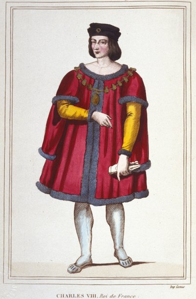 フランス王シャルル8世（1470-1498）の肖像（1830年の刻印 作： Unknown artist