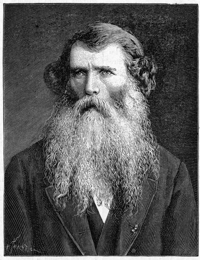 フランスの植物学者、シャルル・ヴィクトール・ノーダン（1815-1899）の肖像。1898年のエングレーヴィング。科学とその芸術・産業への応用についての批評。 作： Unknown artist