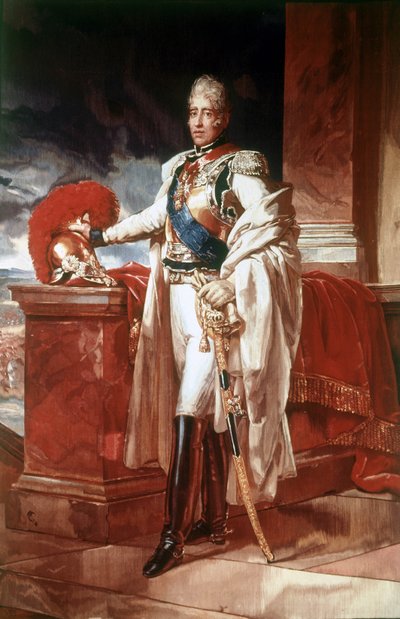 1824年から1830年までフランス王であったシャルル10世（1757-1836）の肖像。絵画ナポリ、カポディモンテ美術館。 作： Unknown artist