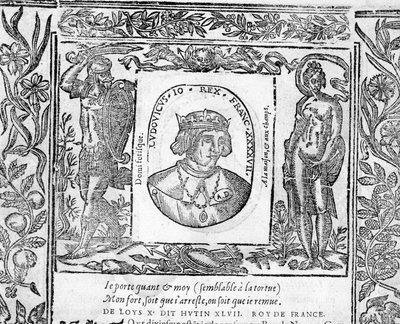 1314年から1316年までフランス王であったシャルル10世ル・ユタンの肖像。 作： Unknown artist