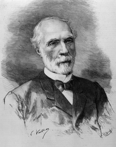 閣僚会議議長シャルル・ド・フレシネ（1828 - 1923）の肖像。19世紀のエングレーヴィング。 作： Unknown artist