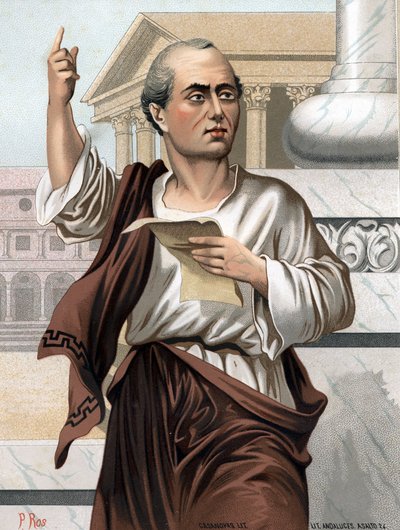 ラテン語で描かれたキケロンの肖像 Marcus Tullius Cicero ローマの政治家、演説家、作家（Arpinum 作： Unknown artist